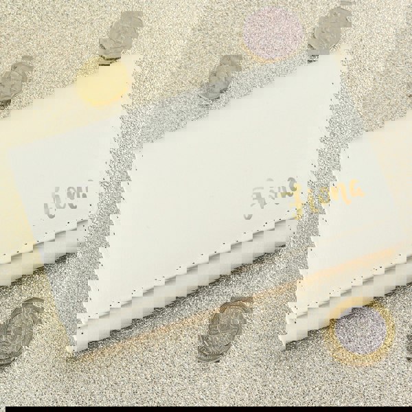 Personalised Memento Company Personalised Gold Name Cream Purse