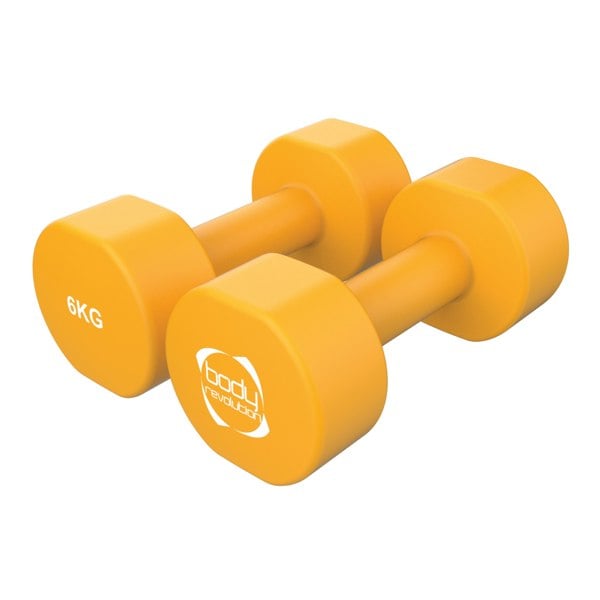 Body Revolution 2 x 6KG Neoprene dumbbells