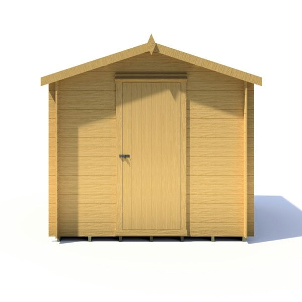 Shire Danbury 8x8 Log Cabin 19mm interlock  Cladding - Best Shed