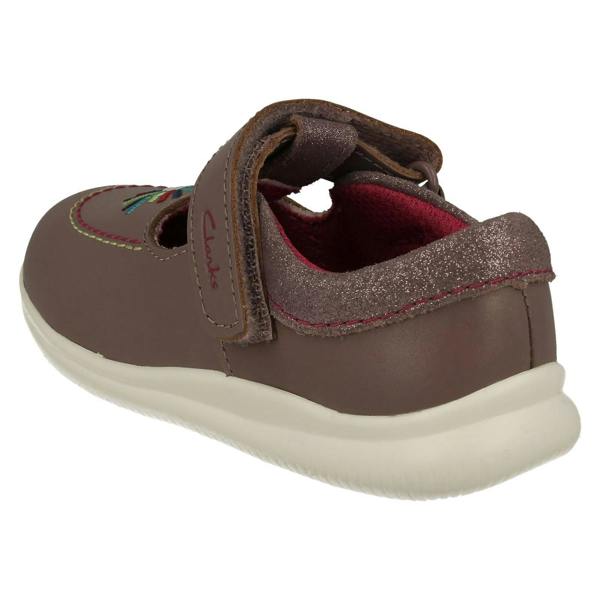 Clarks Girls Clarks Embroided Detailed T-Bar Shoes Crest Prom