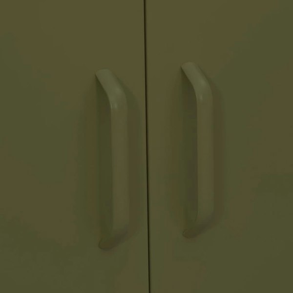 Berkfield Storage Cabinet Olive Green 80x35x101.5 cm Steel