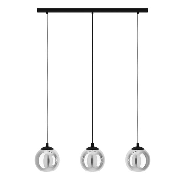EGLO Ariscani Smoked Black Glass 3-Light Pendant
