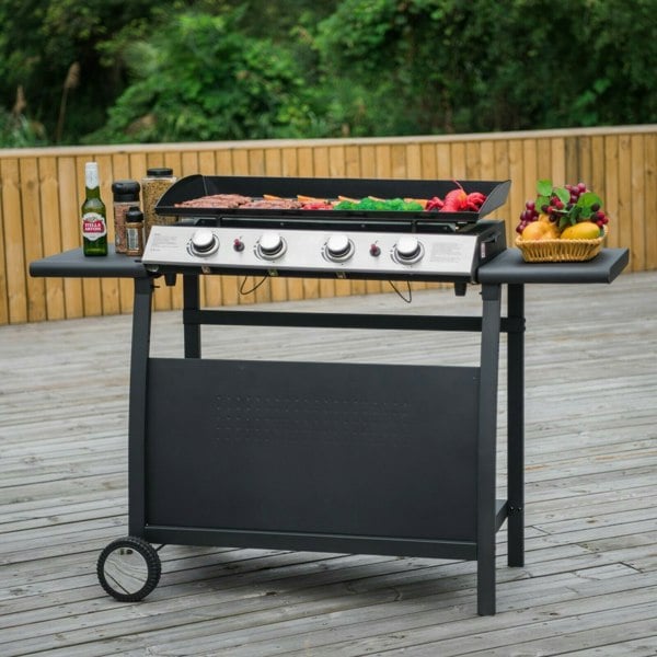 Callow 4 Burner Gas BBQ Plancha with Detachable Trolley