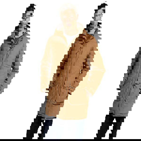 Animal Mens Fistral Borg Lined Parka - Tan