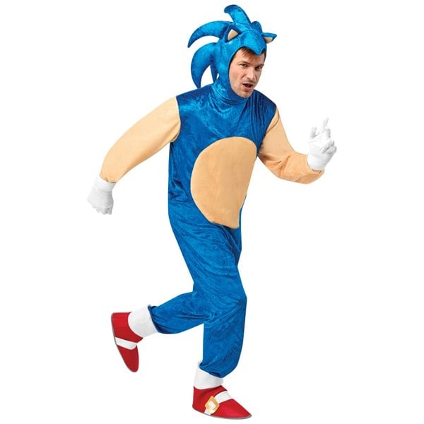 Sonic The Hedgehog Mens Deluxe Costume - Blue/Beige