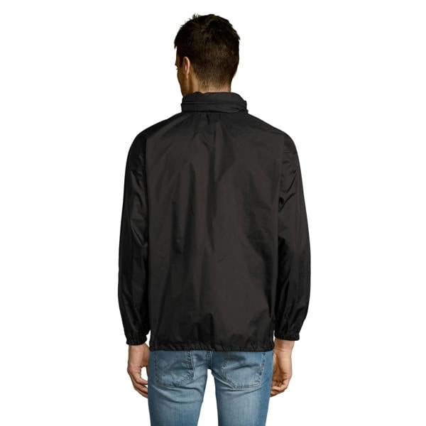 SOLS Unisex Surf Windbreaker Lightweight Jacket - Black