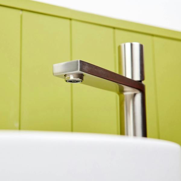Flode Limingen | High Rise Mono Basin Mixer Tap | Brushed Steel
