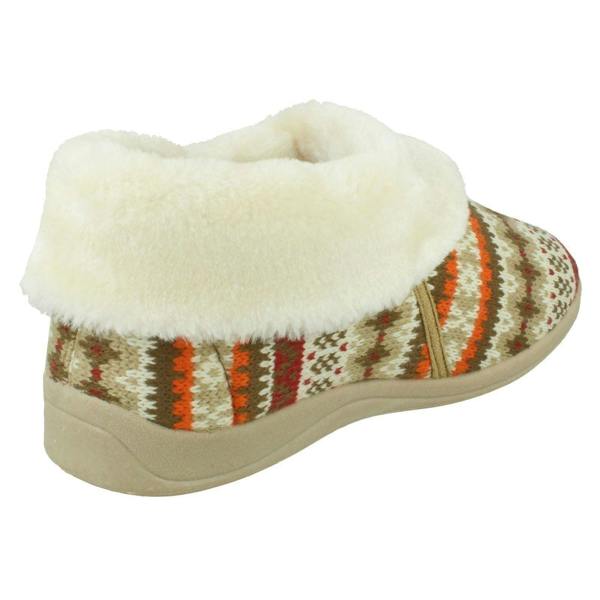 Rose Bank Ladies Rose Bank Memory Foam Aztec Print Bootee Slippers Emily