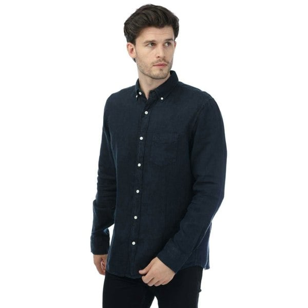 Gant Mens Linen Regular Shirt - Navy