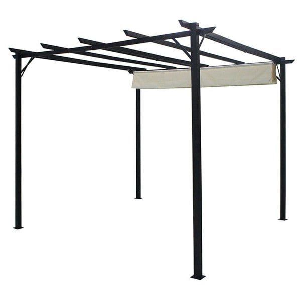 Outdoor Horizontal Pulling Square Pergolar - White Living and Home 