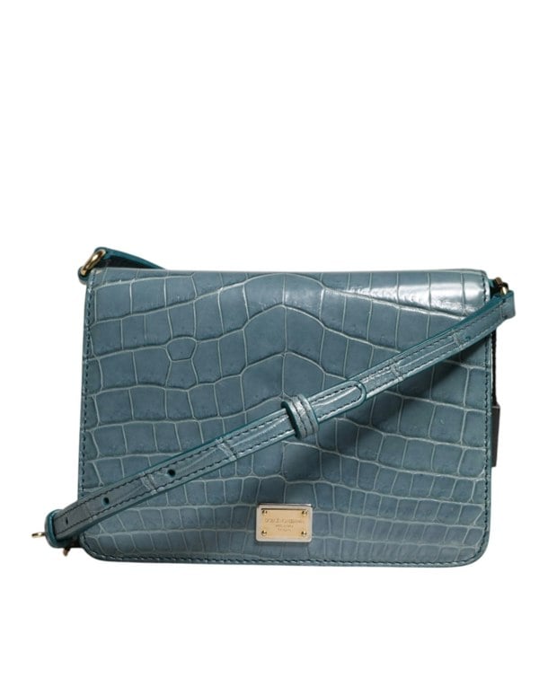 Croc Embossed Leather Crossbody