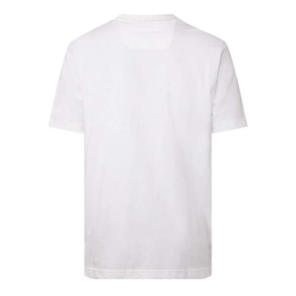 Boss Mens Artwork Jersey Regular T-Shirt - White - 
