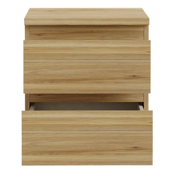 Furniture To Go Edmore 3 Drawer Bedside Table in Mauvella Oak