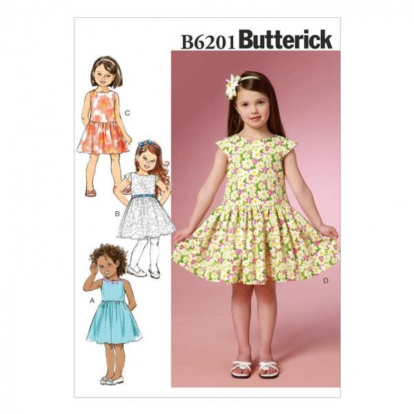 Butterick Sewing Pattern 6201, Dresses for Kids, 2-3-4-5 - Easy