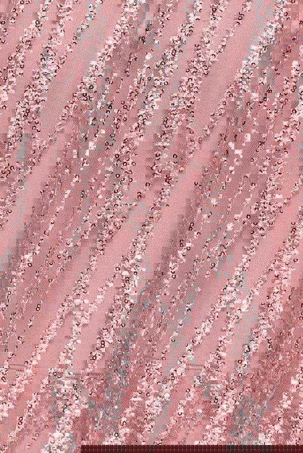 Embroidered Mesh Tiered Midi Dress - Pink DR3812