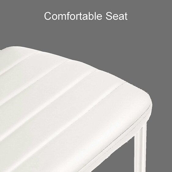 Kosy Koala Dining Chairs Set of 6 White Leather Kitchen Chairs