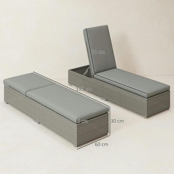 Single Rattan Lounger (Non-Simple)