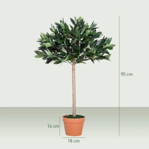 Bobobiy 3ft Artificial Olive Tree Indoor Plant Greenery for Home Office Potted in An Orange Pot