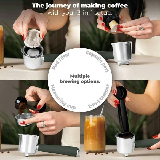 Berlinger Haus Digital Espresso Coffee Maker, 3 in 1 BH9850