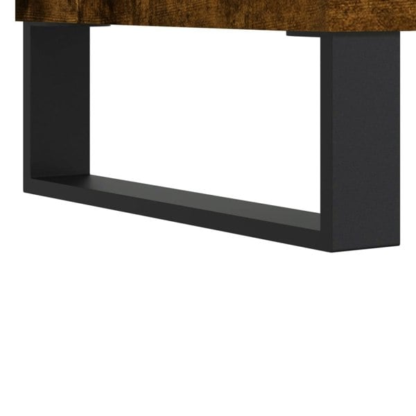 Berkfield Record Cabinet Smoked Oak 85x38x48 cm Engineered Wood