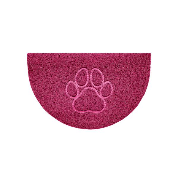 Nicoman Paw Embossed Halfmoon Indoor/Sheltered Outdoor Spaghetti Doormat