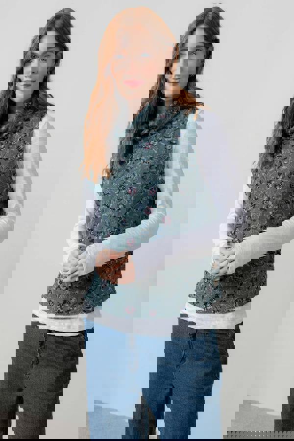 Lily & Me Hawthorn Cowl Neck Tank Top Sea Mist