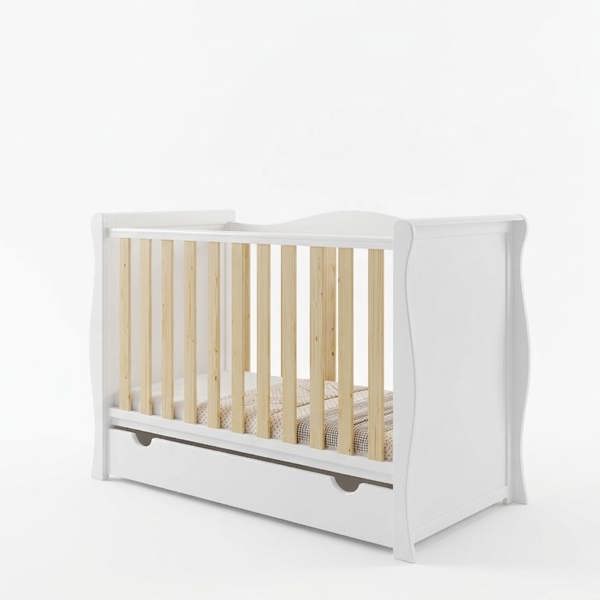 Viculii Willow Mini Cot Bed White/Natural