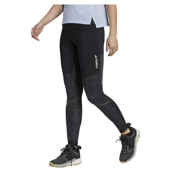Adidas Womens/Ladies Terrex Agravic Running Tights - Carbon - 