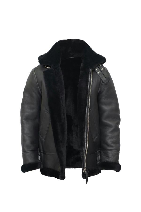 Infinity Leather Mens Hooded Sheepskin Leather B3 Flying Jacket-Harwich