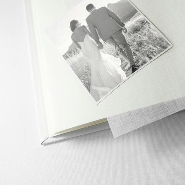 Personalised White Leather Wedding Photo Album - packaging view
