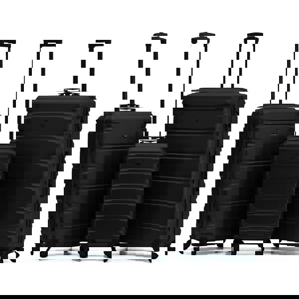 Flight Knight Set of 3 Hard Shell Suitcase Cabin & Check in Cases with TSA Lock