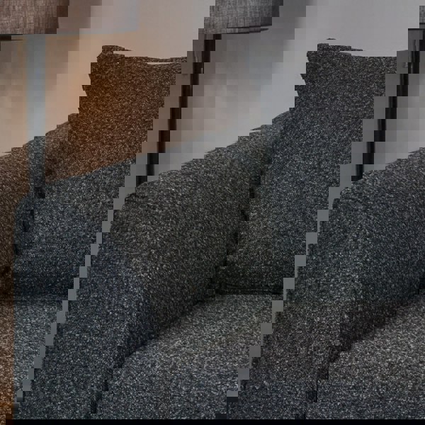 Furnishings For Less Paris Boucle Charcoal Fabric 3 Seater Sofa