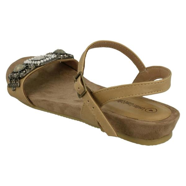 Leather Collection Ladies Leather Collection Flat Mule Sandals