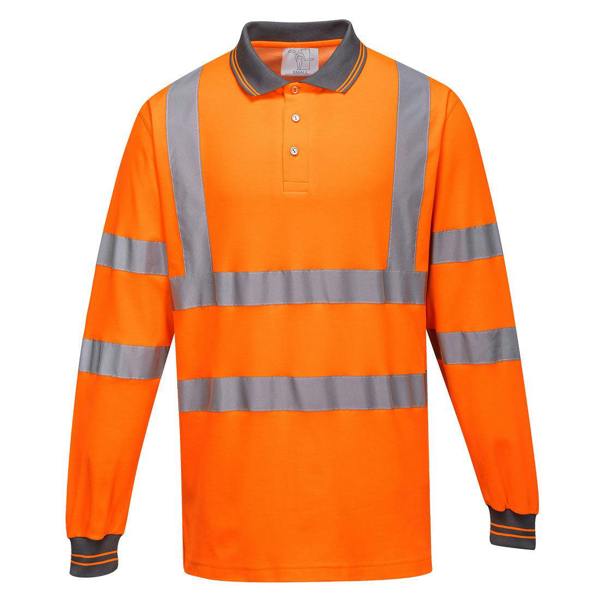 Hi-Vis Cotton Comfort Polo Shirt L/S - Hi-Vis Trousers