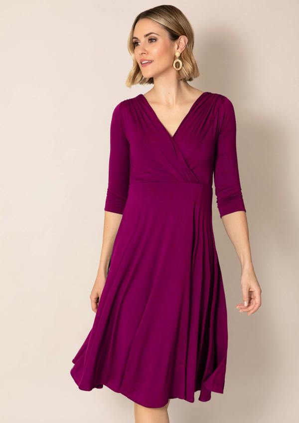 Alie Street London Annie Dress Short Petite (Plum Wine)