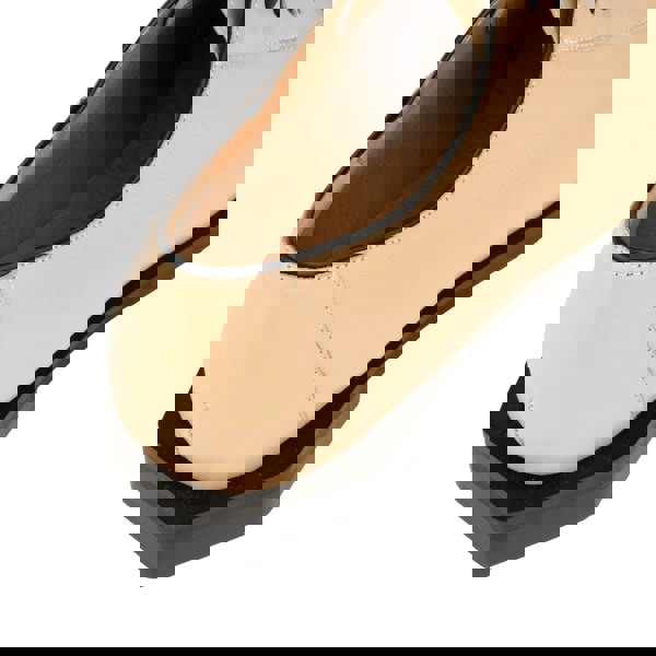 Embassy London Sloan - Cream - Women's Leather Oxford with Snakeskin toe