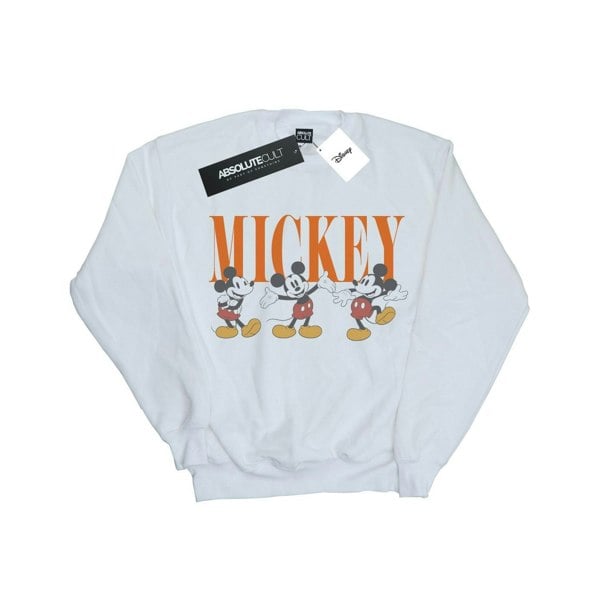 Disney Mens Mickey Mouse Poses Sweatshirt - White