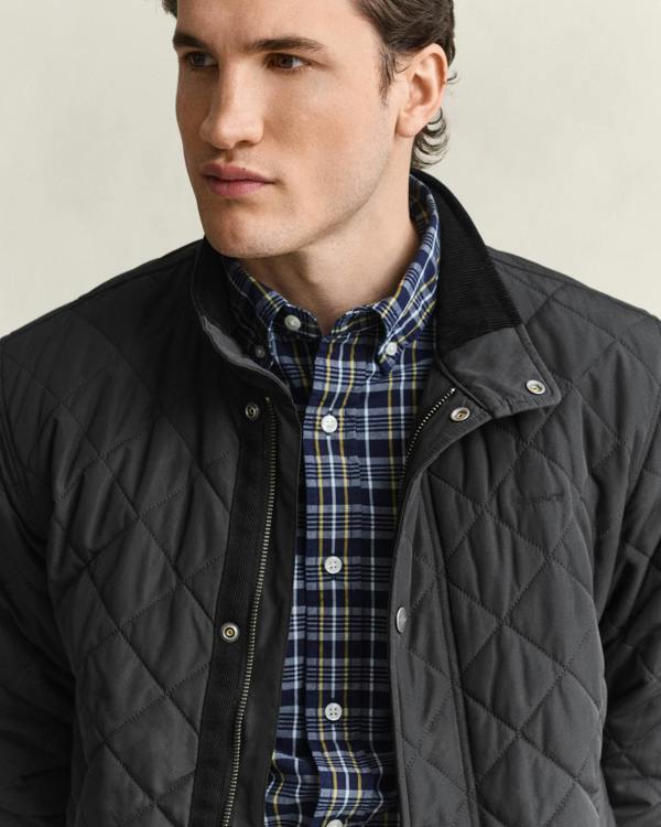 GANT Mens Quilted Jacket - 5 Black | CHO | Designer Mens Quilted Jackets