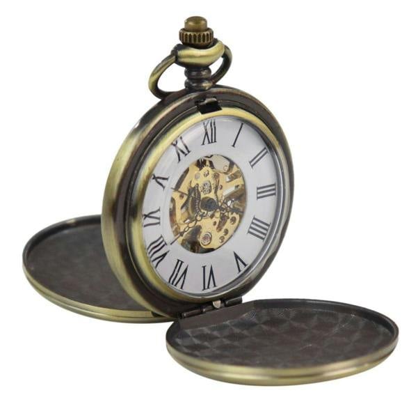 TruClothing Classic Mechanical Pocket Watch Peaky Blinders Vintage Skeleton Automatic