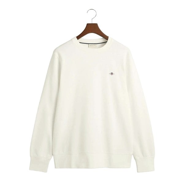 Gant Unisex Adult Archive Shield Embroidered Crew Neck Sweatshirt - White
