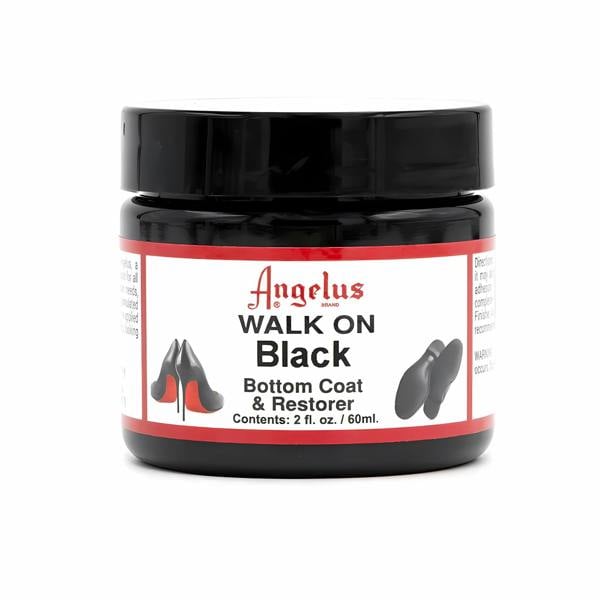 Angelus Black Walk on Sole Paint - Refinishing for Fashion Footwear 2oz