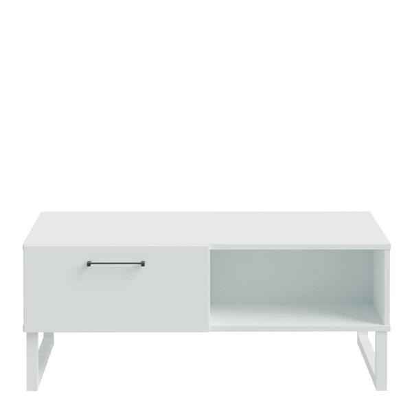 Wyld Haus Onyx Light Grey 1 Drawer Coffee Table Open Shelf