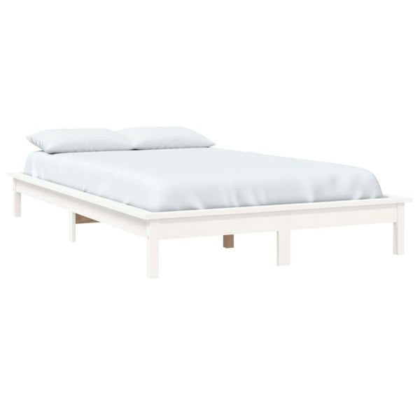 Berkfield Bed Frame White 120x200 cm Solid Wood Pine