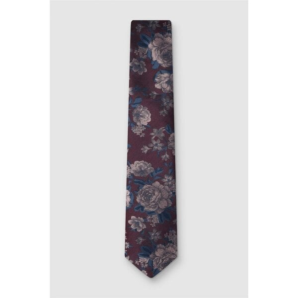Alexandre Silver Alexandre Magenta Wild Rose Silk Tie