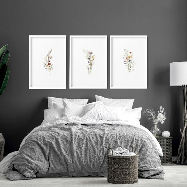 Botanical Framed Prints | Set of 3 wall art prints