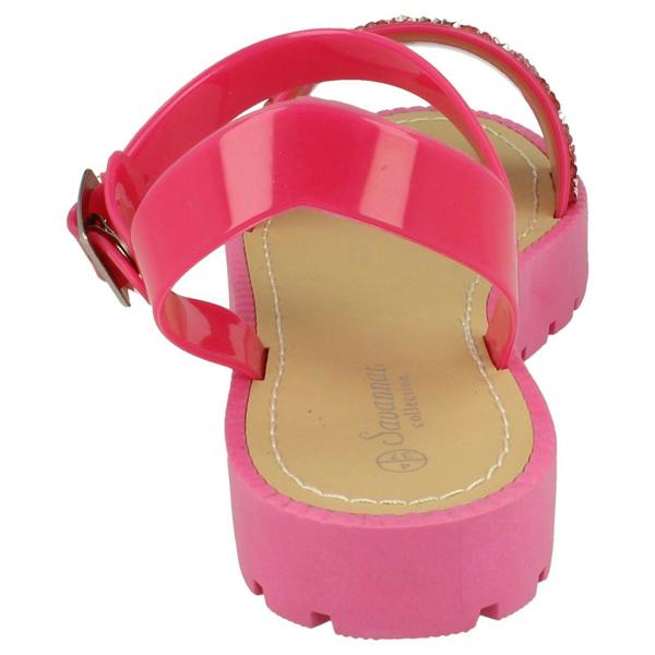 Savannah Ladies Savannah Flatform Glitter Sandal