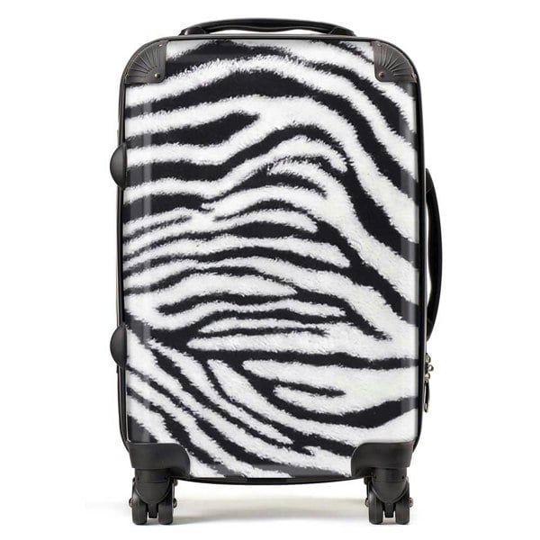 Warren Reed Zebra Texture Pattern Suitcase