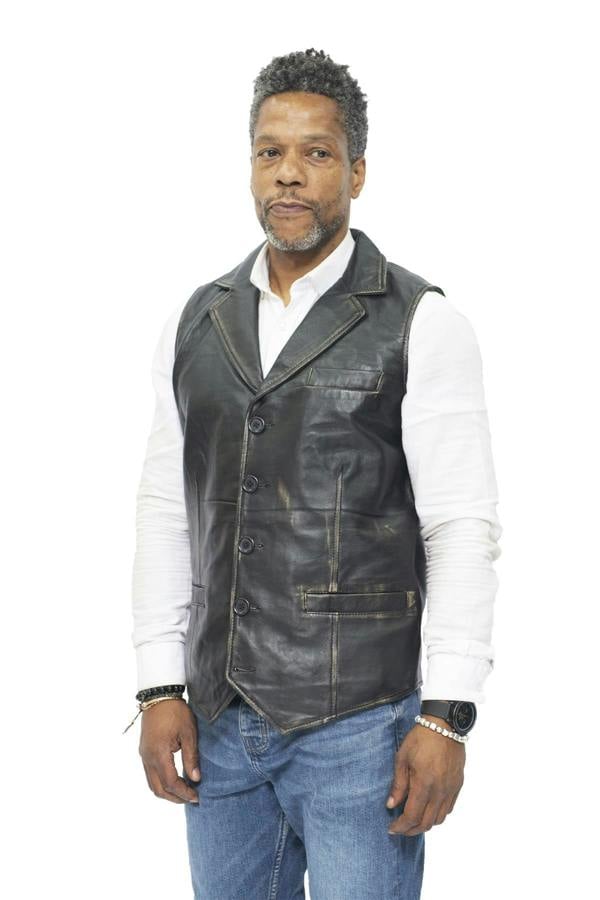 Infinity Leather Mens Smart Classic Leather Waistcoat-Bristol