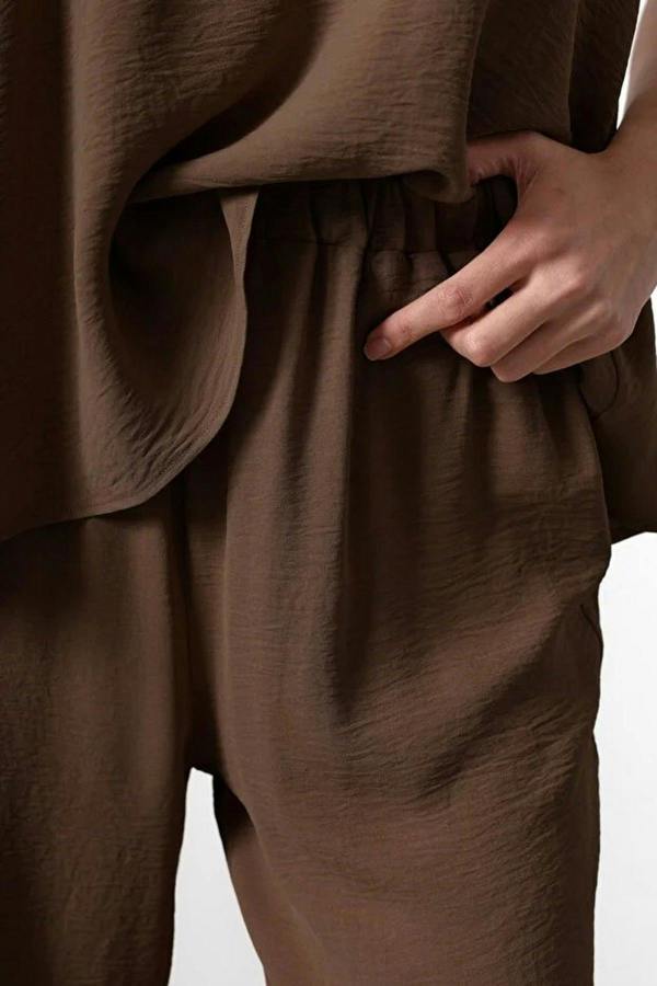 WOVCOR 2-Piece Strappy Woven Blouse and Woven Top and Bottom Set