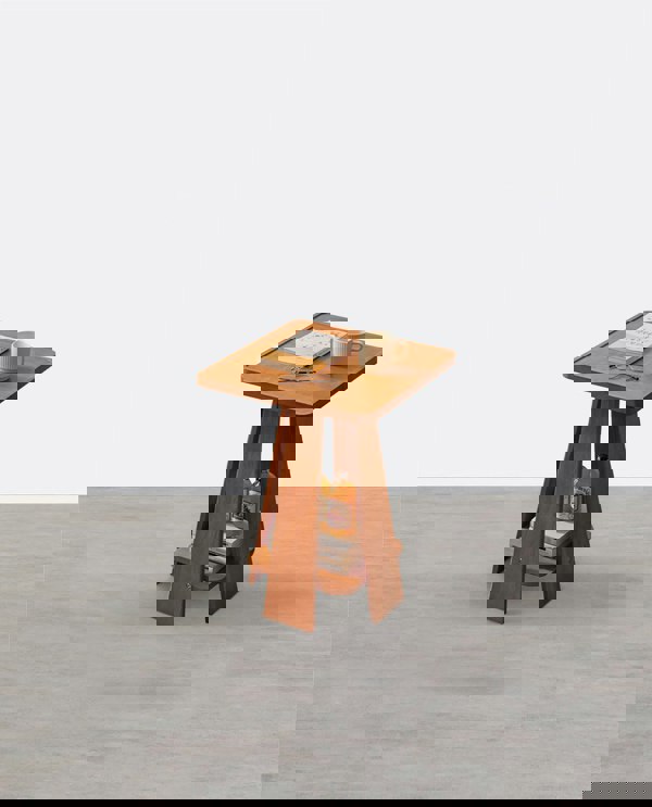 Weilai Concept Eva Dne Side Table With Storage, Solid Wood